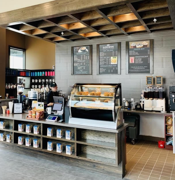 retail area for cafe